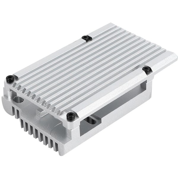 for Raspberry Pi 4 Beskyttende Rustning Modell B Aluminiumlegering Veske/Skall Passiv Kjøling Metall Varme Kabinett for Pi 4B Bare (Sølv)
