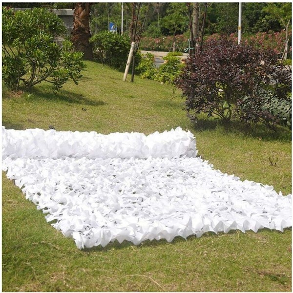Solbeskyttelsesnet til Have, Camouflage Netting Skygge Netting Isolering Teltdug Solsejl til Skjult Drivhus Have, Dobbelt Lag, Hvid