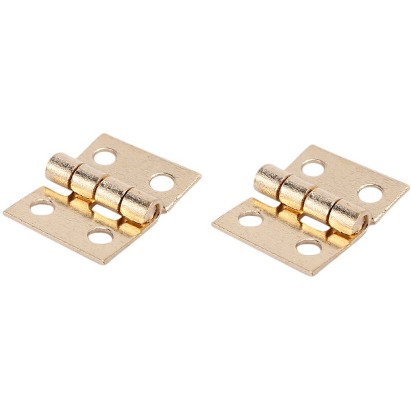 100 stk. Mini messinghængsler Hardware 180 graders rotation til dukkehus Miniature møbler skab (DIY)