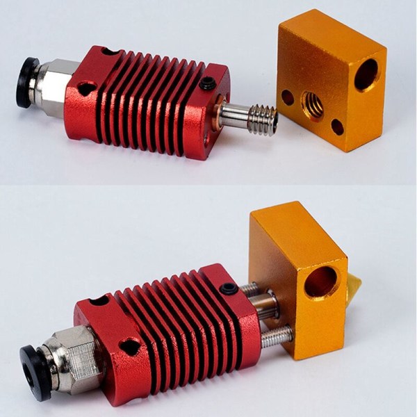 5 kpl All Metal Bimetal Series CR10-Crazy Throat Heat Blow 3 V2 5 -10S Pro Hotend 3D-tulostimelle