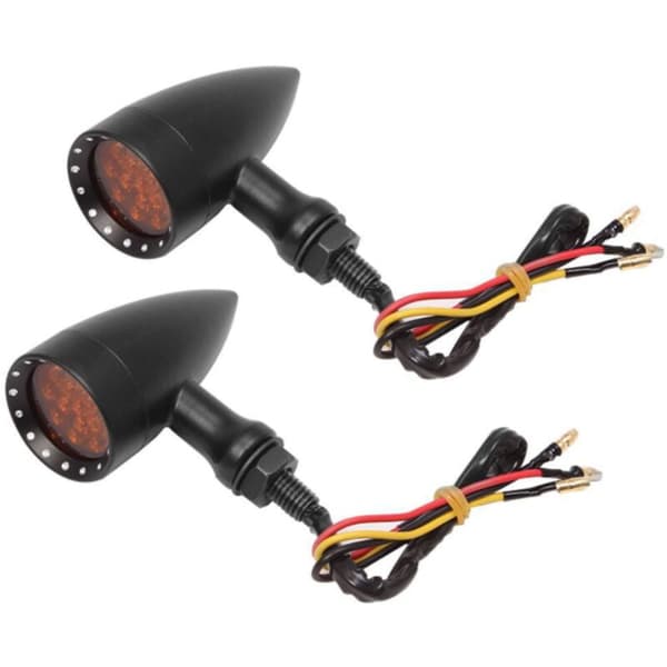 Motorcykel LED Blinklys Modificeret Tilbehør Sort