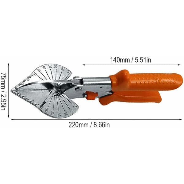 Multi Angle Miter Cutter Shearing Tools, Universal Angle Wire Duct Scissor 45-135 Degree Shearing Hand Cutting Tool (2)-