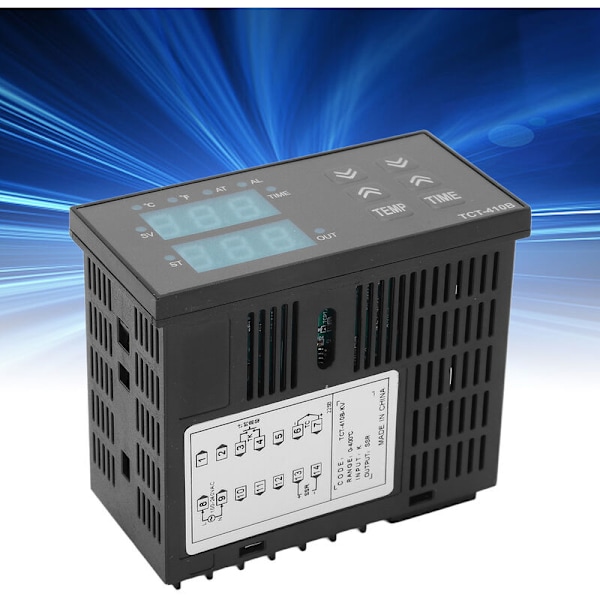 Digital Temperaturregulator, Høj Følsomhed 2 i 1 Varmpressetermometer Maskine SSR Udgang 100-240V Bredt Spændingsområde til Kedeludstyr