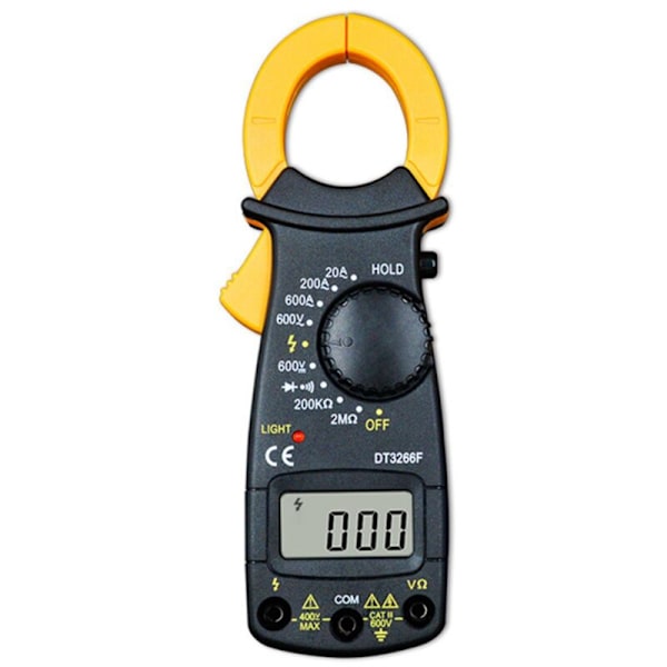 Digitalt Amperemeter Klem Multimeter NCV Voltmeter Klemmer Amperemeter 600A AC/DC Ohm Spændingstester