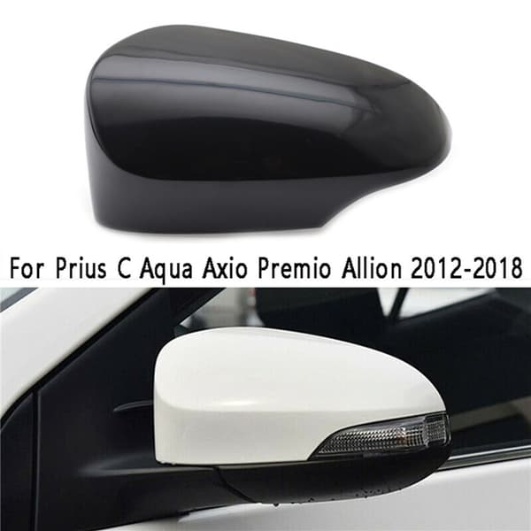 Dørside spejlcover til Prius C Aqua Axio Premio Allion 2012-2018 Sort