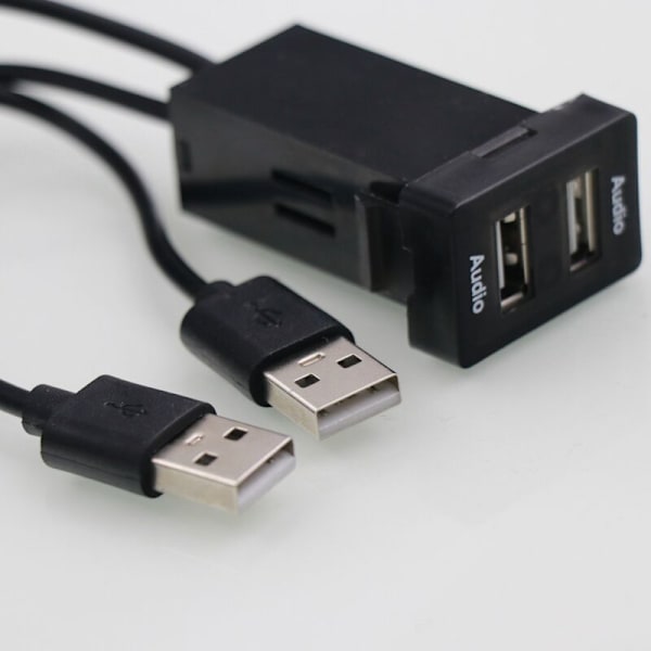 Auton USB-ääniliitäntäsovitin, kaksoisliitäntä, sopii Yaris-autoon