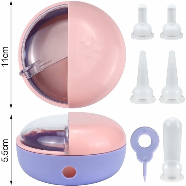 180ML Silikon Kitten Hvalpe Nippel Feeder Multi-mund Pet Automatisk Mælke Skåle med 4 Sutten Pet Mælkeflasker Langsom Selv-fodring Mælke Enhed til