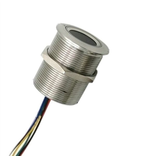 R503 Cirkulär Rund RGB Ring LED Indikator Kontroll DC3.3V MX1.0-6Pin Kapacitiv Fingeravtrycksmodul Sensor Scanner, 32Mm