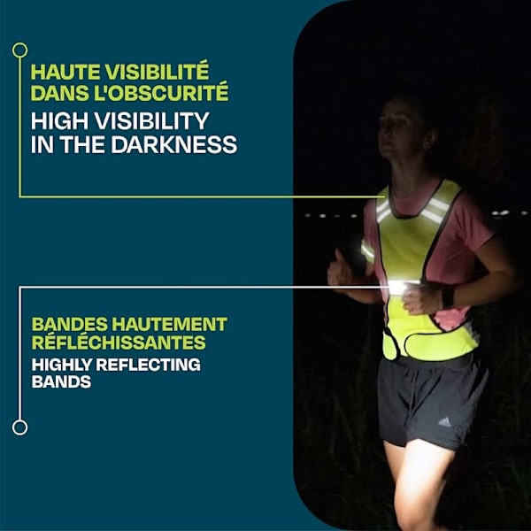 Heijastava turvavesti - Naiset ja Miehet - Hengittävä - Kevyt - Turvallinen Fluo-takki Juoksuun, Pyöräilyyn