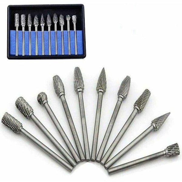 10-pack slipstenar i volframkarbid för Dremel-roterande verktyg, slipning och polering av metall
