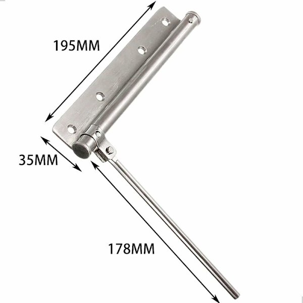 Dørlukker i rustfrit stål, justerbar kraft, selvlukkende dørlukker, kernediameter 7 mm, let og stærk, holdbar sølvfjeder dørlukker. H