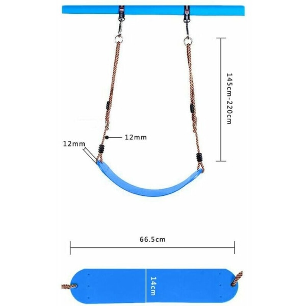 Barnevugge med tau Fleksibelt EVA-materiale 66 x 14 cm Maksimal belastning 150 kg (Blå)