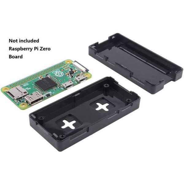 för Raspberry Pi Zero / Zero W Fodral, 7 i 1 Basic Starter Kit med Kylfläns, 20Pin GPIO-Huvud, OTG-Kabel, Adapter, Svart