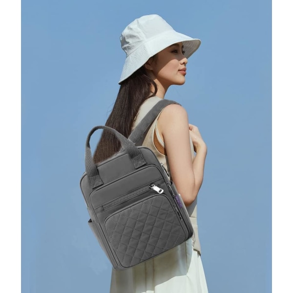 Liten casual lättviktsryggsäck för kvinnor, vandringsryggsäck i nylon