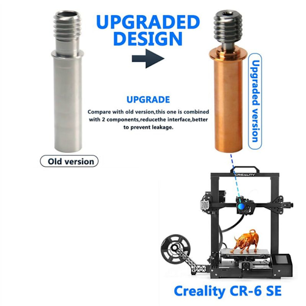 3X CR6 SE Titanium Alloy Bimetal Termisk Brydning til -6 Hotend 3D Printer 1.75MM Filament Varme
