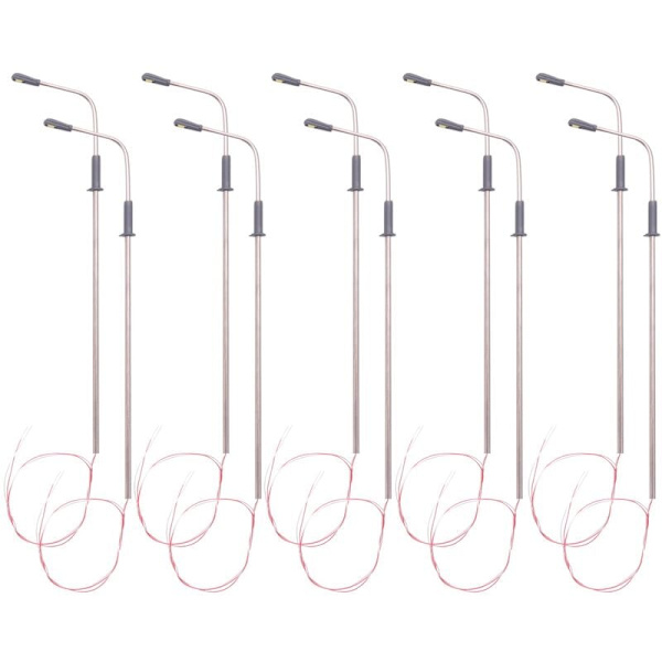 10 st Modell LED Gatulampa Belysning Enstaka Huvud Tåg Landskap Layout 1: 100
