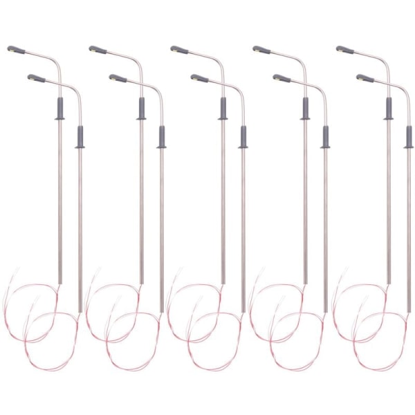 10 stk Modell LED Gatelampe Belysning Enkelt Hode Tog Landskap Layout 1: 100