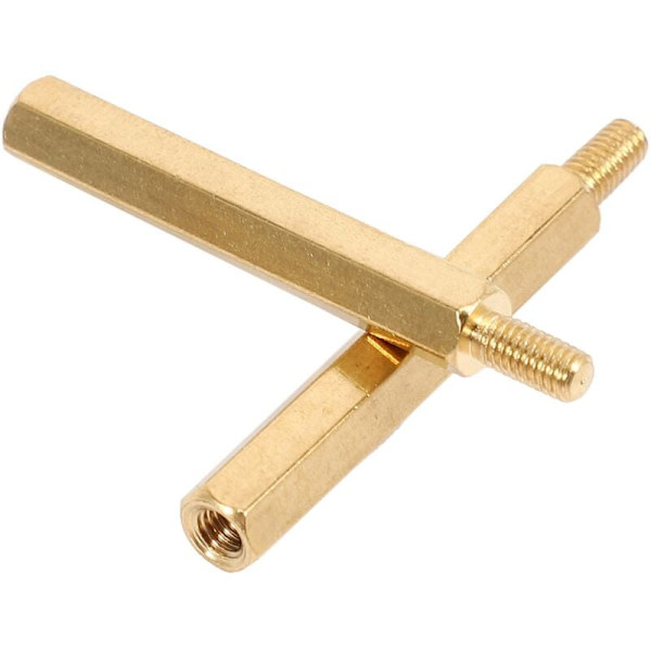 30 stk. M3 3 mm messing afstandsholder PCB sekskant søjle 30 mm