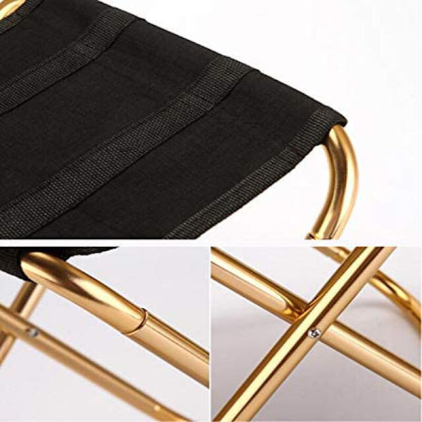Gylden Mini Bærbar Foldbar Stol med Taske, Kompakt Ultralet Aluminium Foldbar Skammel med Bærepose til Have, Strand, Fiskeri, Vandreture, Camping, T