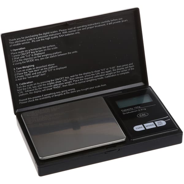 100G X 0.01G Mini LCD Digitaalinen Tasku Kulta Vaaka Musta