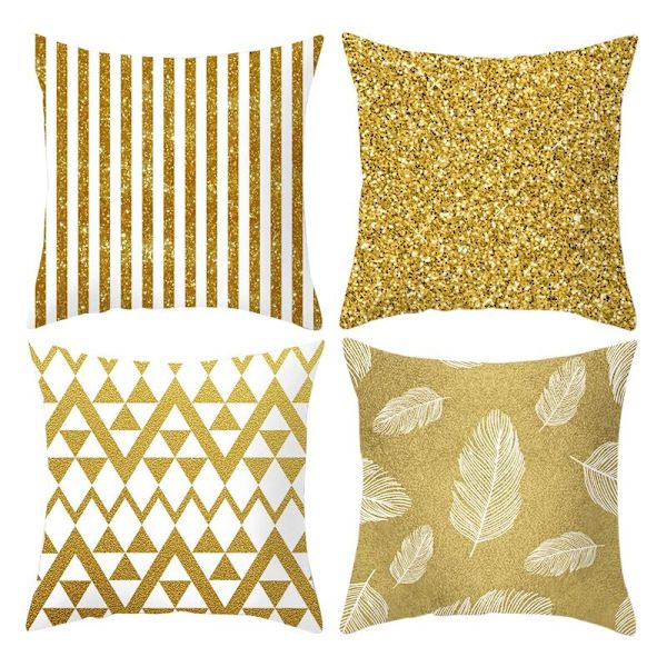 4 st Nordic Modern Abstrakt Geometrisk eller Polyester Serie Dekoration Kudde Soffa Dekorativ Kudde