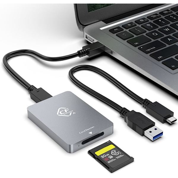 CFexpress Type A -kortinlukija-sovitin USB3.1 Gen2 10 Gbps Windows XP:lle kaapelilla SLR:lle