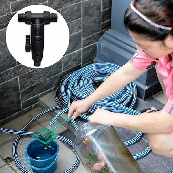 Akvarievattenventil Trefas, Akvarievattenbyte Utbyteskontakt Vattenflödesventil Rörslangadapter för Dammpump Vattenvägar