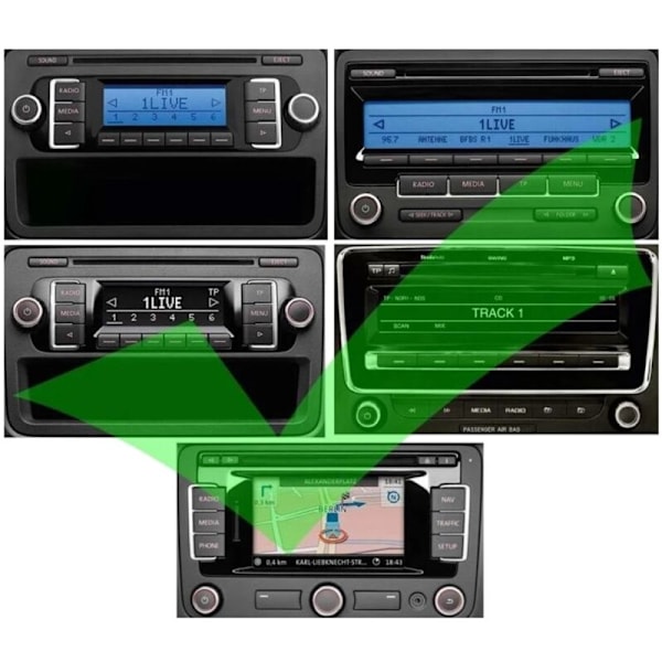 Bluetooth-mikrofon AUX USB-lydadapter til RCD-radio RNS210 310 315 B7 - 6