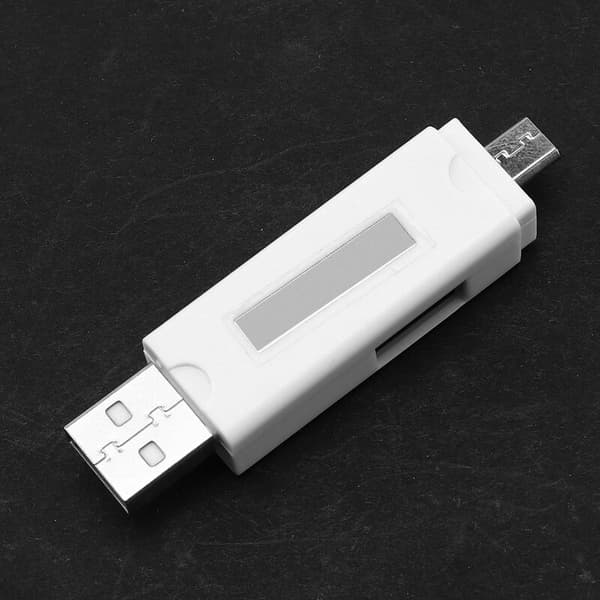 OTG-kortlæserhub Universal 2.0 tilslutningskit Kortlæseradapter - Computer til Android Laptop Hvid