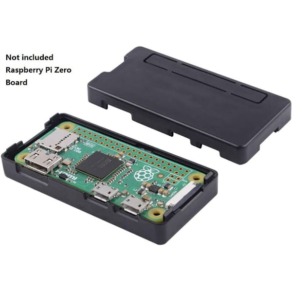 for Raspberry Pi Zero / Zero W Etui, 7 i 1 Basic Starter Kit med Kjøleribbe, 20Pin GPIO-Header, OTG-Kabel, Adapter, Svart