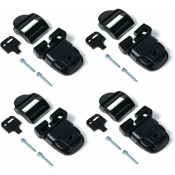 4 Spa Låg Lås, Udskiftning af Hot Tub Cover Latch Reparationskit med Nøgle og Skruer Hot Tub Cover Strap Tilbehør