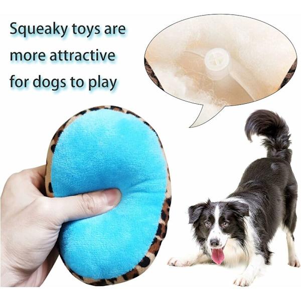 Hundleksak i rep med pip - Hållbart plyschhundsleksak - Mjuk bomull - Skoformat tuggleksak - Interaktiv hundsleksak för små medelstora hundar-