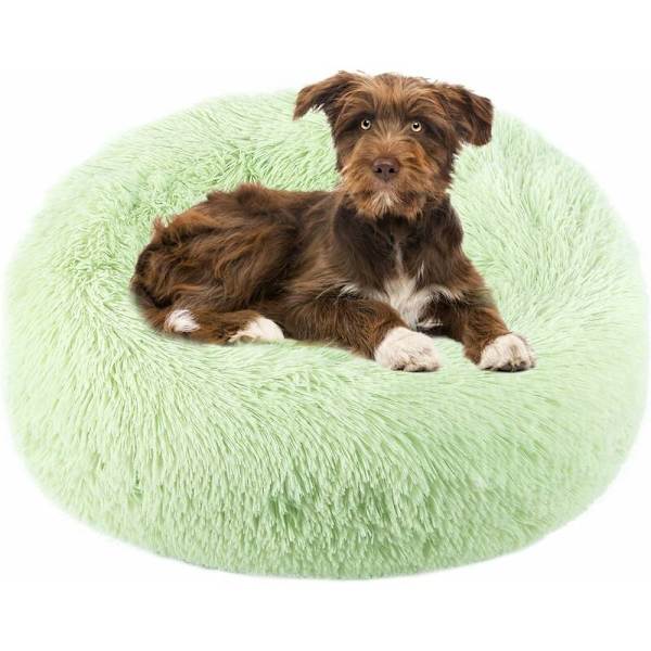 Donut Dog Cat Bed, Myk Plush Dyreputer, Anti-Skli Maskinvaskbar Selvvarmende Dyrebed - Forbedret Søvn for Katter Små og Mellomstore Hunder (Flere Størrelser