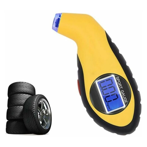 Elektronisk digitalt dæktryksmåler, bildæktryksmåler, gul