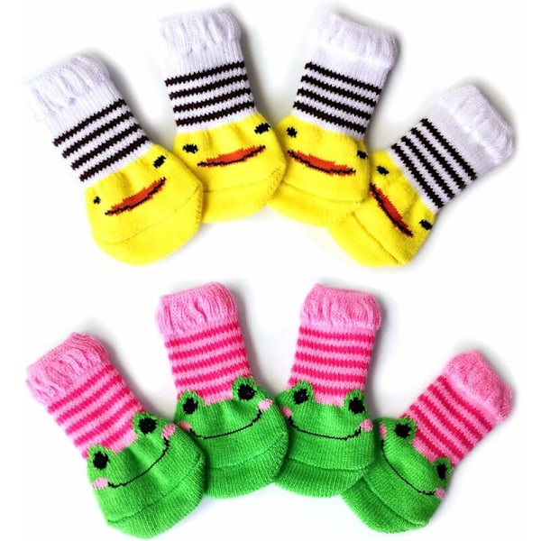 2 st hundsockar (S), halkfria husdjurssockar, halkfria, lämpliga för inomhusbruk, 25 x 60 mm (LXL) HIASDFLS