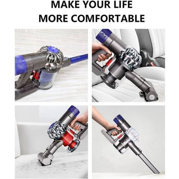 Suodattimen vaihto Dyson V6 Absolute Total Clean -sauvaimuriin, jälki- ja esisuodattimet, osat 966741-01 ja 965661-01