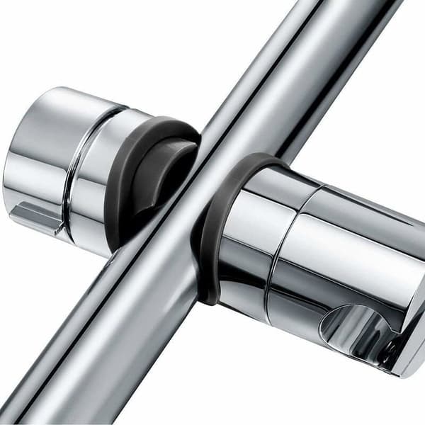 Utskiftbar håndholdt dusjholder, dusjhodeholder, 20-25MM justerbar diameter, ABS forkrommet (sølv)-