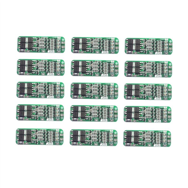 15 st 3S 20A litiumbatteri 18650 laddare PCB BMS skyddskort 18650 Li-Ion batteriladdningsmodul 11.1V 12V 12.6V