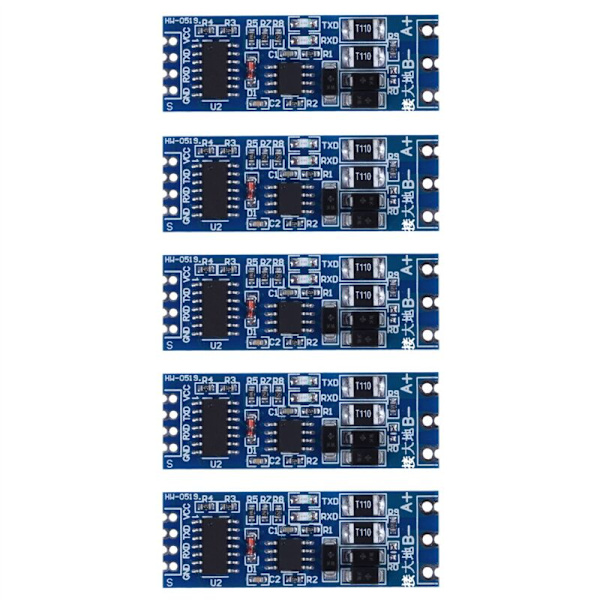 5X TTL till RS485-adapter 485 seriell port UART nivåomvandlare modul 3.3V 5V