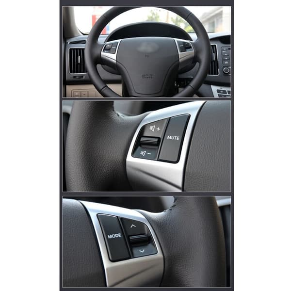 För HD 2008-2016 Multifunktionell Rattkontrollknapp Switch Audio Control Silver 6 Tangenter