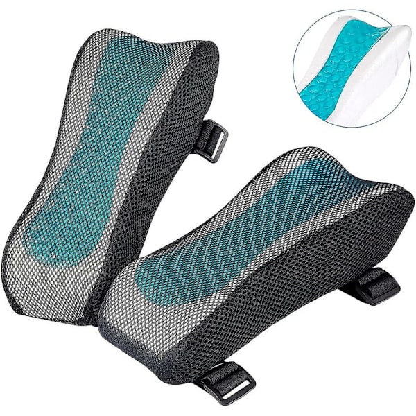 Ergonomiske armlener - Kontorstol armlene pute - Albue støttepute for dataspill og kontorstoler (sett med 2)