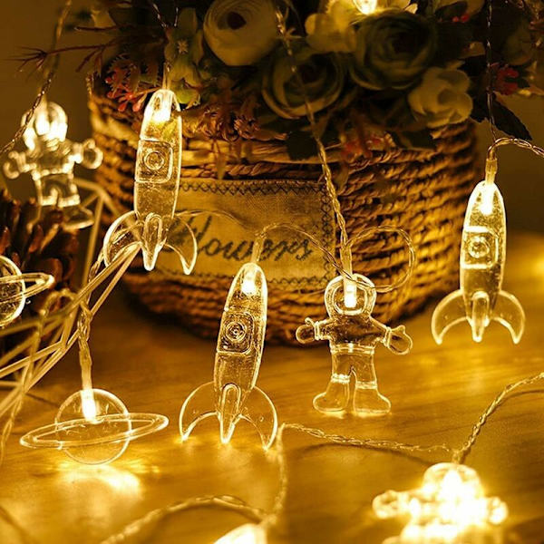 Akryl LED-fairylights för sovrum, inomhus och utomhus (varmvit, - 6 meter Batteri 40 lampor)