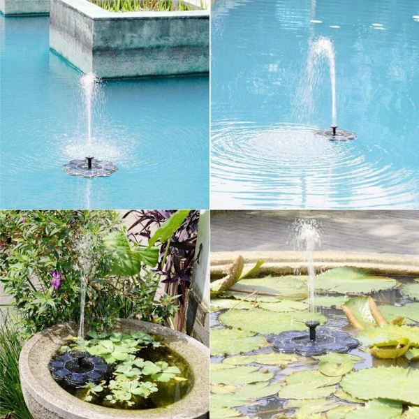 Solcellefontene, Utendørs hagefontene, Solcellefontene, Minipumpe, Damfontenepumpe for svømmebasseng, Utendørs dammpumpe, Moderne fontene