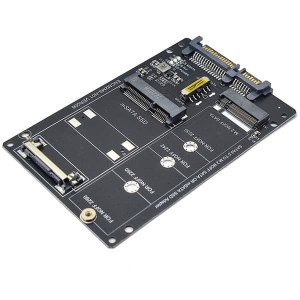 NGFF+MSATA til SATA3.0 M2 KEY BM SSD til 6G Interface Konverterkort Adapterkort