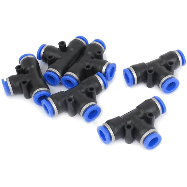 8 mm 8 mm T-koppling luft slang rör snabbkopplingar koppling 6 st