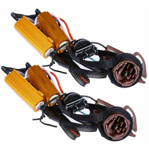 Auto Dele Dekoder Modstand Belastning 2X 50W 6Ω LED Fejl Eliminator til 3157 4157 Bakgear Blinklys
