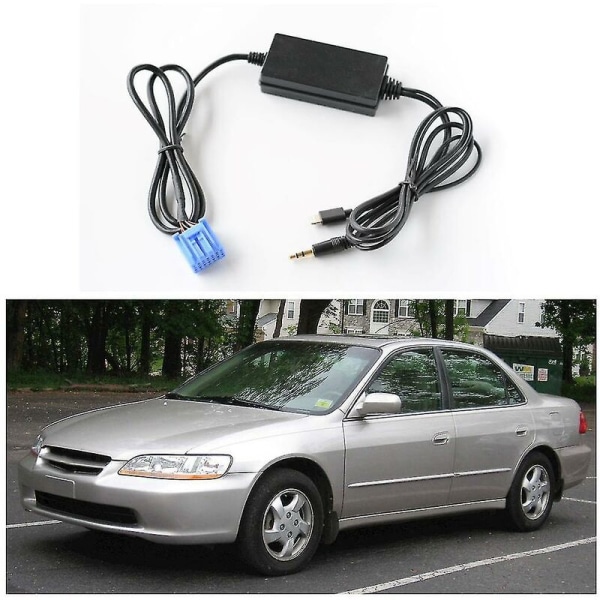 Bil Aux Audio Adapter 3,5 mm Aux-ingång Cd-växlare med laddning för Accord Odyssey Pilot