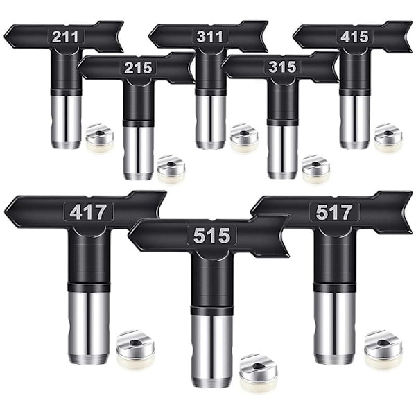 8 st Airless-spraymunstycken, vändbara spraymunstycken, Airless-spraymunstycken, spraymaskindelar