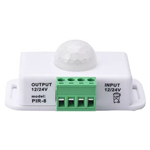PIR Infraröd Rörelsesensor Detektor, DC 12V-24V Strip Light Rörelsesensor Brytare, för Garderob Skåp Trappor Kök