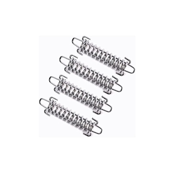 4 stycken skuggsegel fjädrar, skuggsegel spännfjäder, skuggsegel spännfjäder, campingtält spännfjäder, ståltält fjäder repspänne (silver